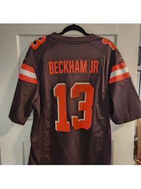 Odell Beckham jr Cleveland browns NFL Nike football Jersey large #13 Dawg pound